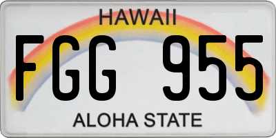 HI license plate FGG955