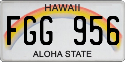HI license plate FGG956