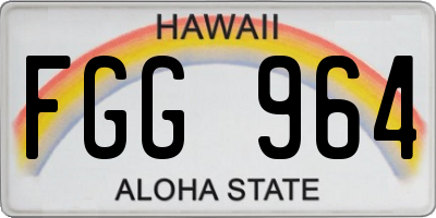 HI license plate FGG964