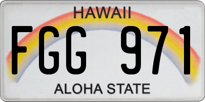 HI license plate FGG971