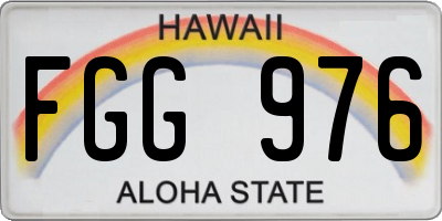 HI license plate FGG976