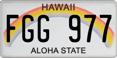 HI license plate FGG977