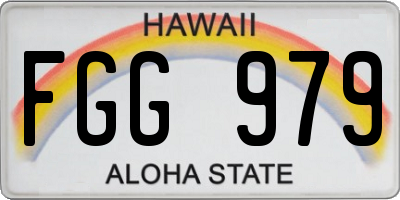 HI license plate FGG979