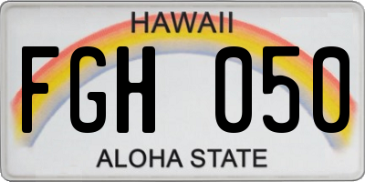 HI license plate FGH050