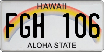 HI license plate FGH106