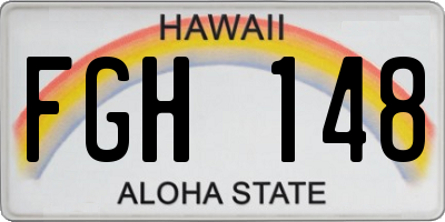 HI license plate FGH148