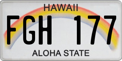 HI license plate FGH177