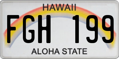 HI license plate FGH199