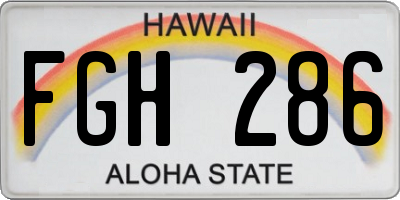 HI license plate FGH286