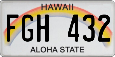 HI license plate FGH432