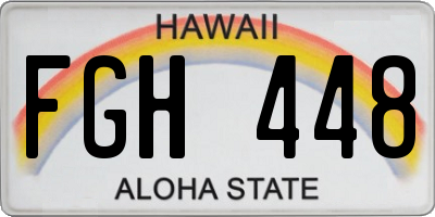 HI license plate FGH448