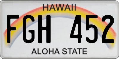 HI license plate FGH452