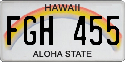 HI license plate FGH455