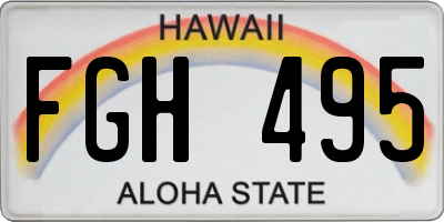 HI license plate FGH495