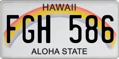HI license plate FGH586