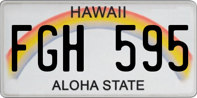 HI license plate FGH595