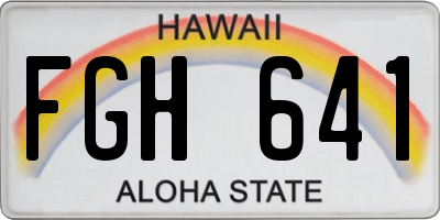 HI license plate FGH641