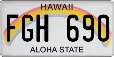 HI license plate FGH690