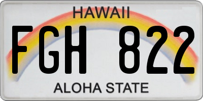 HI license plate FGH822