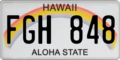 HI license plate FGH848