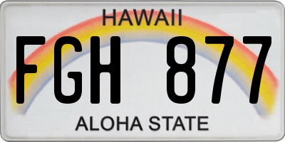 HI license plate FGH877