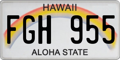 HI license plate FGH955