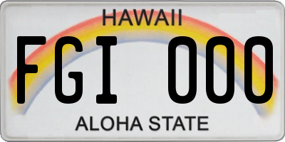 HI license plate FGI000