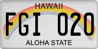HI license plate FGI020