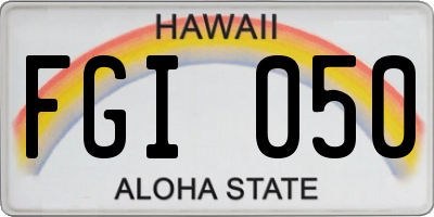 HI license plate FGI050
