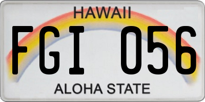 HI license plate FGI056