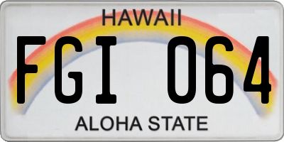 HI license plate FGI064