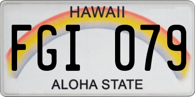 HI license plate FGI079