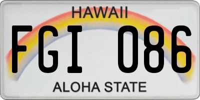 HI license plate FGI086