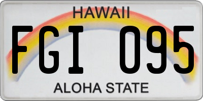 HI license plate FGI095