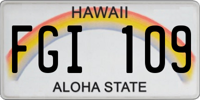 HI license plate FGI109