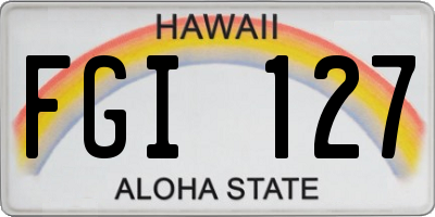 HI license plate FGI127