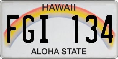 HI license plate FGI134