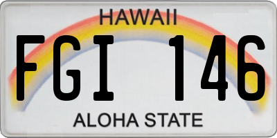 HI license plate FGI146