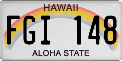 HI license plate FGI148