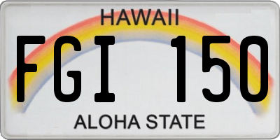 HI license plate FGI150