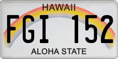 HI license plate FGI152