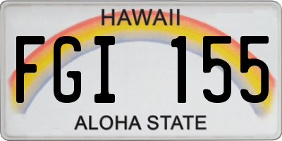 HI license plate FGI155