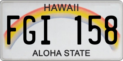 HI license plate FGI158
