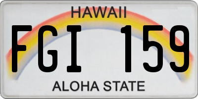 HI license plate FGI159