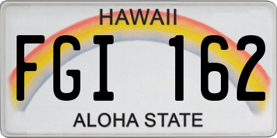 HI license plate FGI162