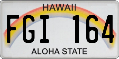 HI license plate FGI164
