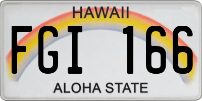HI license plate FGI166