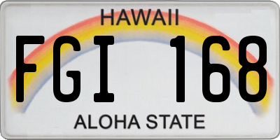HI license plate FGI168