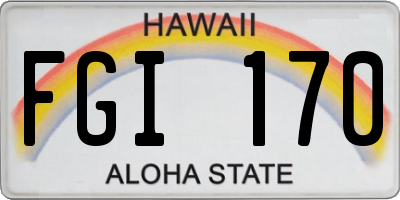HI license plate FGI170