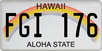 HI license plate FGI176